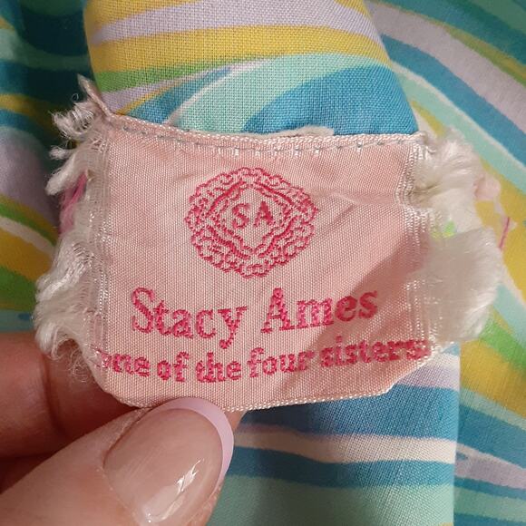 Vintage 50s Pin Up Fit and Flare Dress Psychedelic Tie Die Sun Dress Rockabilly - Picture 11 of 16